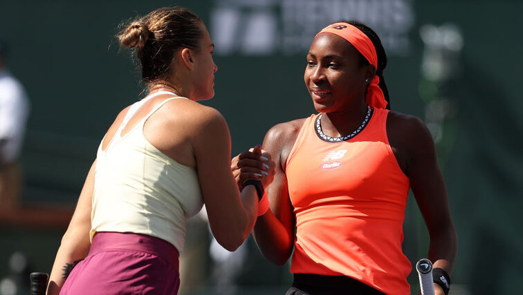Bilder aus einer anderen Zeit: Aryna Sabalenka und Coco Gauff in Indian Wells im Frühjahr 2023 Bilder aus einer anderen Zeit: Aryna Sabalenka und Coco Gauff in Indian Wells im Frühjahr 2023