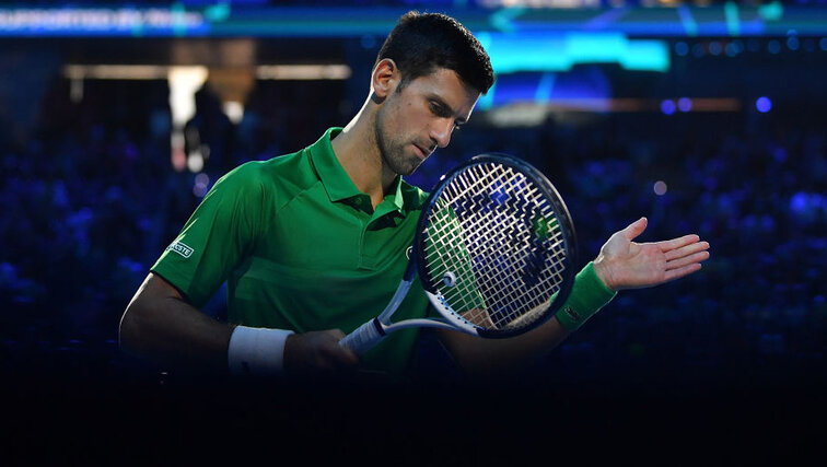 Novak Djokovic am Samstag in Turin