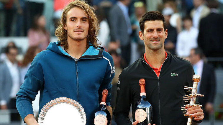 2019 in Madrid hat Novak Djokovic gegen Stefanos Tsitsipas gewonnen In 2019 in Madrid, Novak Djokovic won against Stefanos Tsitsipas