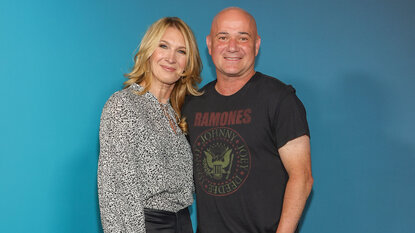 Die Eheleute Stefanie Graf und Andre Agassi treten gemeinsam beim Pickleball an