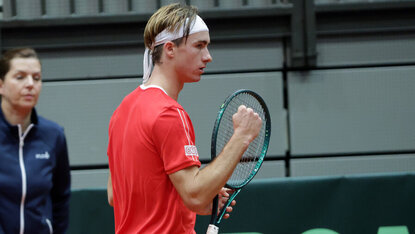 Souverän spielte sich Lukas Neumayer beim Challenger-Turnier in Rom ohne Satzverlust ins Viertelfinale. GEPA Pictures