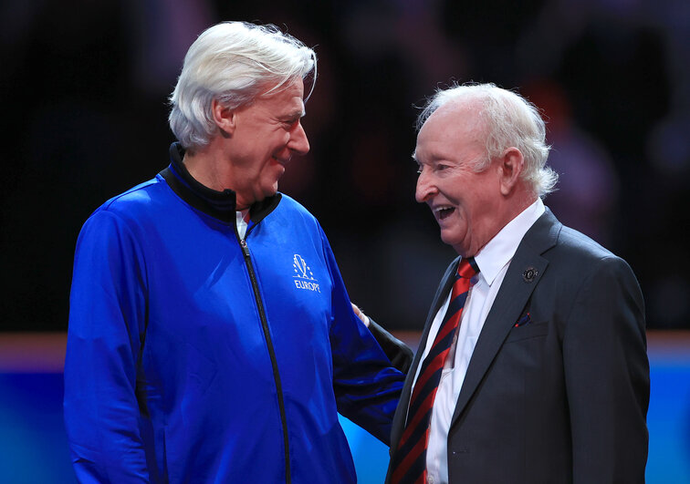 Auch in diesem Jahr beim Laver Cup: Björn Borg und Rod Laver