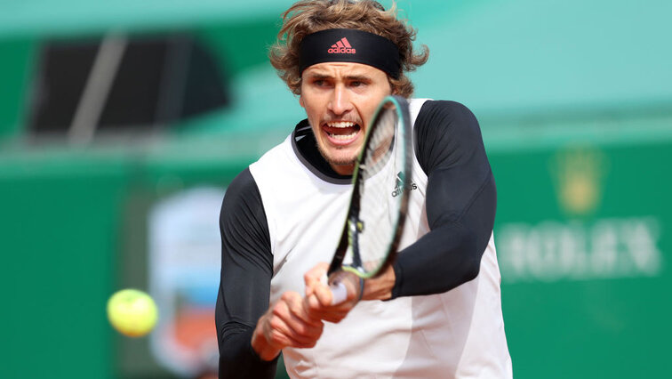 Alexander Zverev am Mittwoch in Monte Carlo Alexander Zverev on Wednesday in Monte Carlo