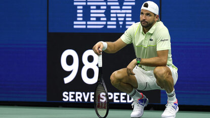 Grigor Dimitrov hat am Dienstagabend gelitten Grigor Dimitrov hat am Dienstagabend gelitten