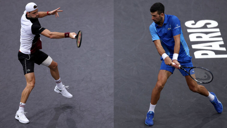 Grigor Dimitrov und Novak Djokovic treffen im Endspiel des ATP-Masters-1000-Turniers in Paris-Bercy aufeinander