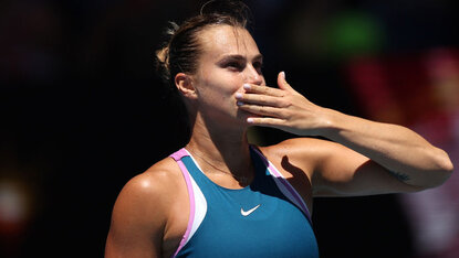 Aryna Sabalenka ist im Tennisjahr 2023 noch unbesiegt Aryna Sabalenka ist im Tennisjahr 2023 noch unbesiegt