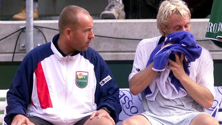 Günter Bresnik und Stefan Koubek in Pörtschach 1999 Günter Bresnik und Stefan Koubek in Pörtschach 1999