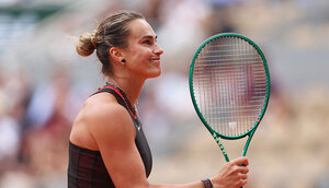 Aryna Sabalenka zeigt sich in Berlin in guter Rasenform