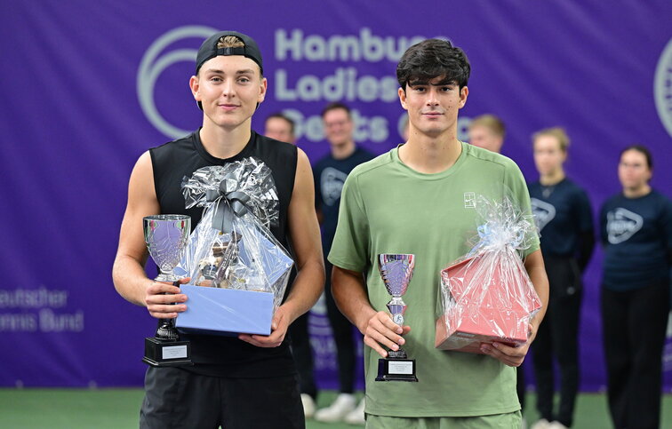 Justin Engel und Federico Cina beim ATP-Challenger-Turnier in Hamburg Justin Engel und Federico Cina beim ATP-Challenger-Turnier in Hamburg