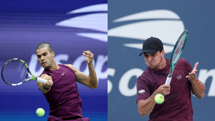 Carlos Alcaraz trifft in der dritten Runde auf den Italiener Luciano Darderi. Carlos Alcaraz trifft in der dritten Runde auf den Italiener Luciano Darderi.