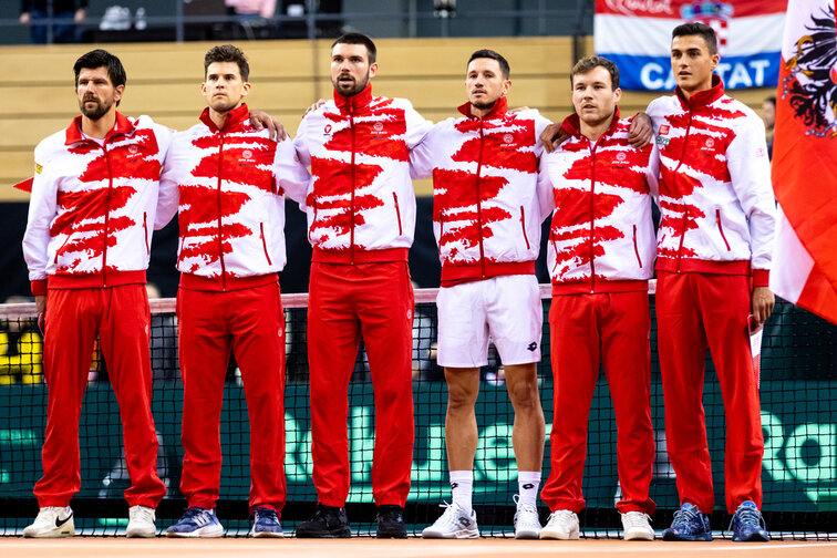 Das österreichische Davis-Cup-Team in Rijeka 2023
