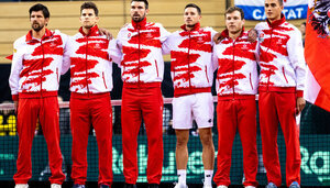 Das österreichische Davis-Cup-Team in Rijeka 2023