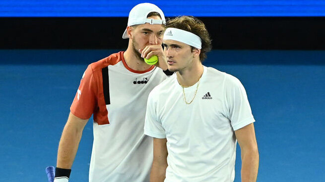 Jan-Lennard Struff and Alexander Zverev got along very well at the ATP Cup