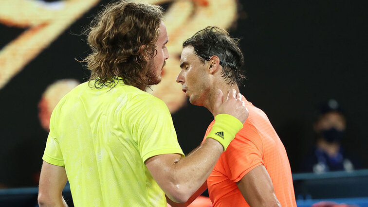 Einmal hat Stefanos Tsitsipas Rafael Nadal bei einem Major schon geschlagen Stefanos Tsitsipas once beat Rafael Nadal in a major