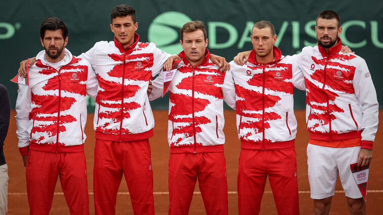 Das österreichische Davis-Cup-Team im September 2022