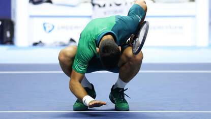 Erfreut und auch ein bisschen demütig - Novak Djokovic am Sonntagabend in Turin