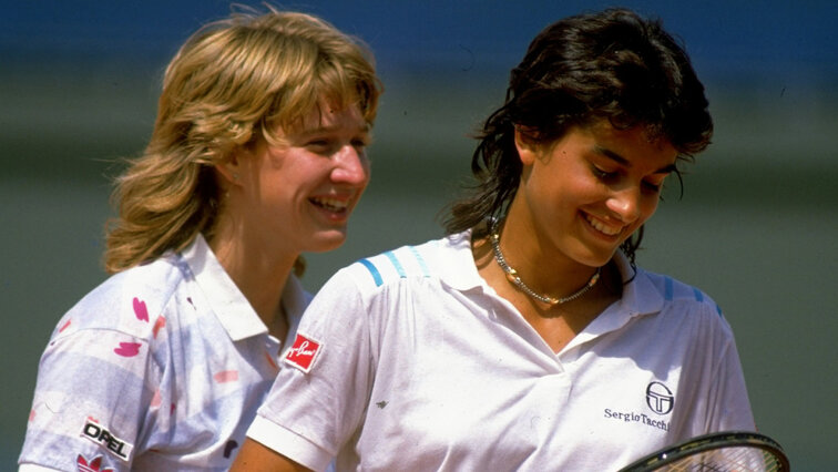 Im Doppel gemeinsam erfolgreich, im Einzel Rivalinnen: Steffi Graf und Gabriela Sabatini