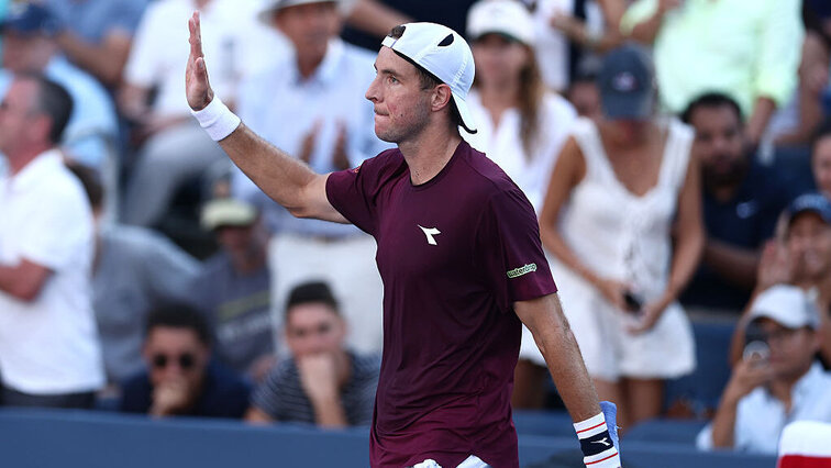 Trotz seiner deutlichen Niederlage im Achtelfinale gegen Novak Djokovic darf Jan-Lennard Struff zufrieden aus New York abreisen. Getty Images