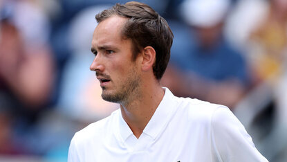 Daniil Medvedev schlägt heute im Arthur Ashe Stadium auf Daniil Medvedev schlägt heute im Arthur Ashe Stadium auf