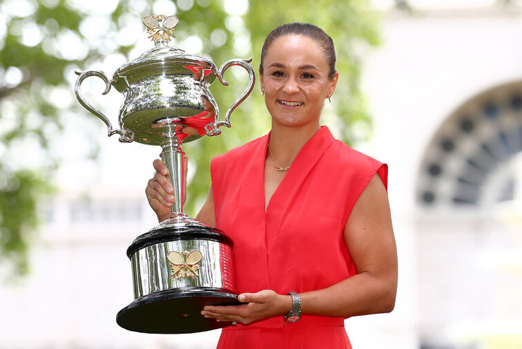 Ashleigh Barty was allowed to celebrate the home win