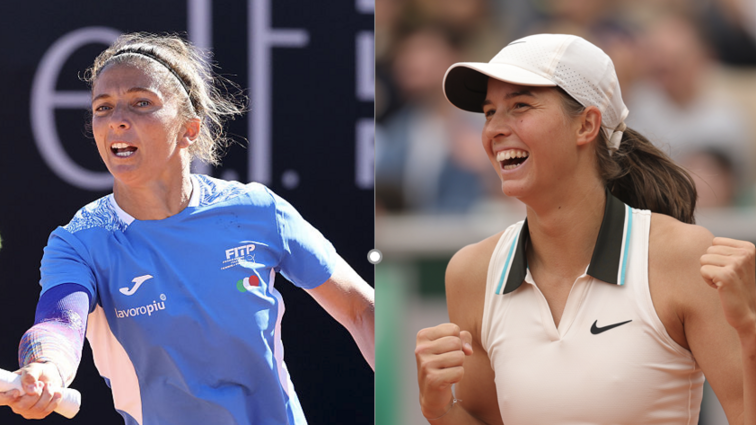 Sara Errani (li.) und Lilli Tagger (re.) als Doppel im Einsatz Sara Errani (li.) und Lilli Tagger (re.) als Doppel im Einsatz