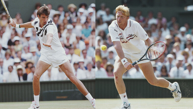 Michael Stich and Boris Becker met twice at Wimbledon