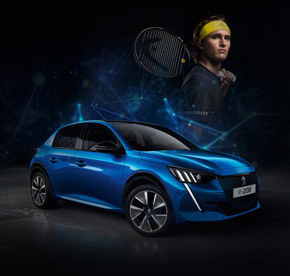 PEUGEOT Markenbotschafter Alexander Zverev und der neue e-208 PEUGEOT Markenbotschafter Alexander Zverev und der neue e-208