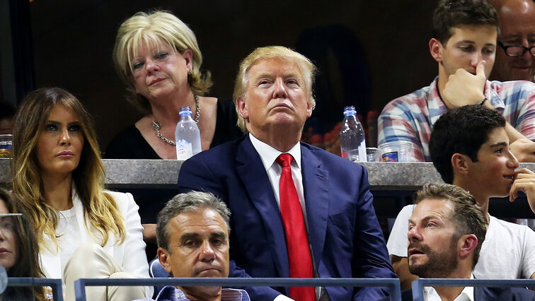 Donald Trump bei seinem letzten US Open-Besuch im Jahr 2015.