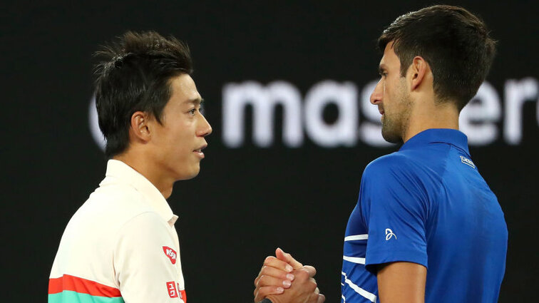 Novak Djokovic hat mit Kei Nishikori zumeist viel Freude gehabt Novak Djokovic hat mit Kei Nishikori zumeist viel Freude gehabt
