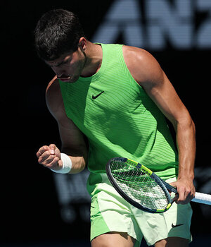 Carlos Alcaraz hatte mit Corentin Moutet leichtes Spiel