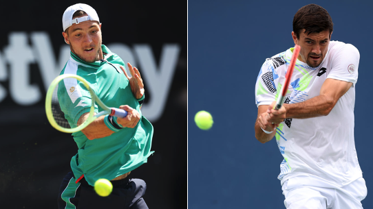 Jan-Lennard Struff und Sebastian Ofner treffen im Achtelfinale des ATP-Turniers in Hong Kong aufeinander. Jan-Lennard Struff und Sebastian Ofner treffen im Achtelfinale des ATP-Turniers in Hong Kong aufeinander.