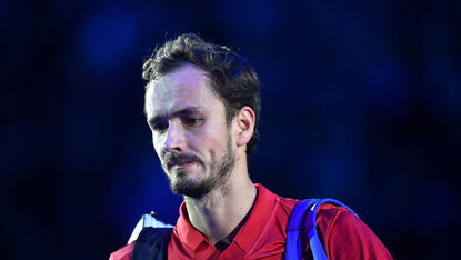 Daniil Medvedev hatte zuletzt nach Matches gegen Alcaraz und Sinner oft keine gute Laune. Daniil Medvedev hatte zuletzt nach Matches gegen Alcaraz und Sinner oft keine gute Laune.