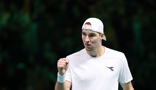 Jan-Lennard Struff führt in Düsseldorf das deutsche Davis-Cup-Team an.