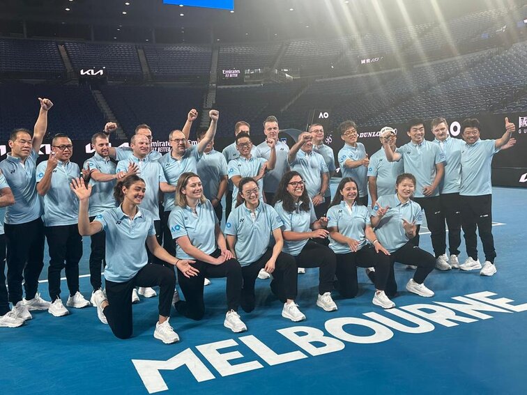 Das Bespannungsteam der Australian Open 2022 Das Bespannungsteam der Australian Open 2022