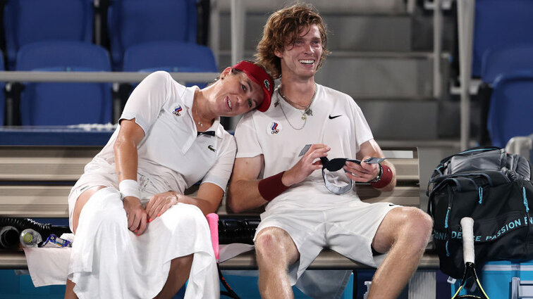 So sehen (Olympia-)Sieger aus: Anastasia Pavlyuchenkova und Andrey Rublev So sehen (Olympia-)Sieger aus: Anastasia Pavlyuchenkova und Andrey Rublev