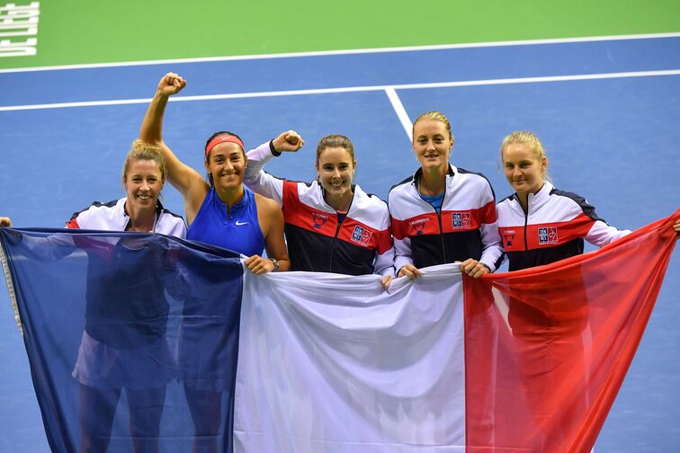 Caroline Garcia led the French team into the Fed Cup semi-finals