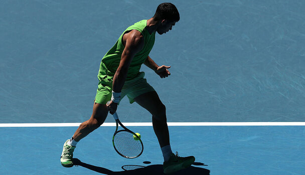 Carlos Alcaraz griff gegen Corentin Moutet auch in die Trickkiste