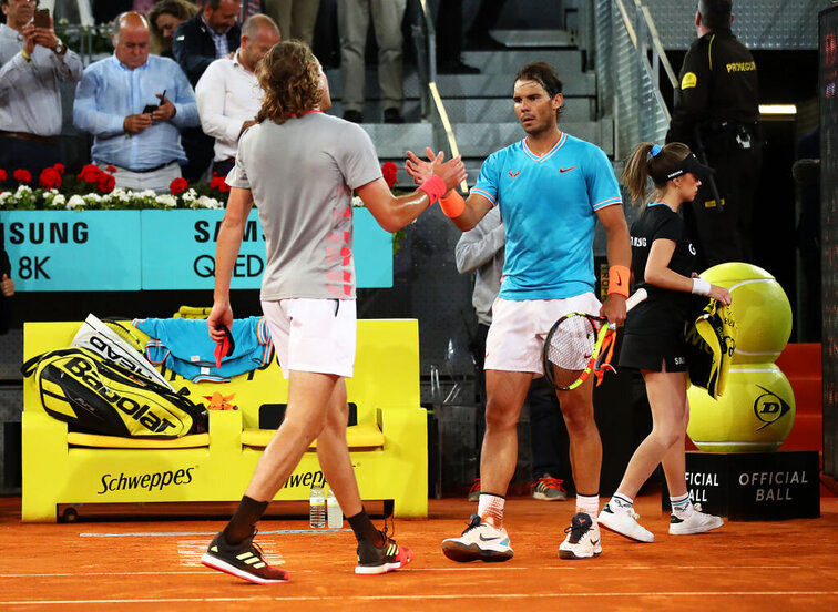 Rafael Nadal und Stefanos Tsitsipas in Madrid