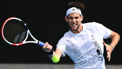 Dominic Thiem am Montag in Melbourne Dominic Thiem am Montag in Melbourne