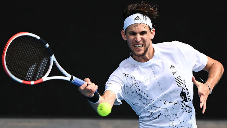 Dominic Thiem Dominic Thiem on Monday in Melbourne