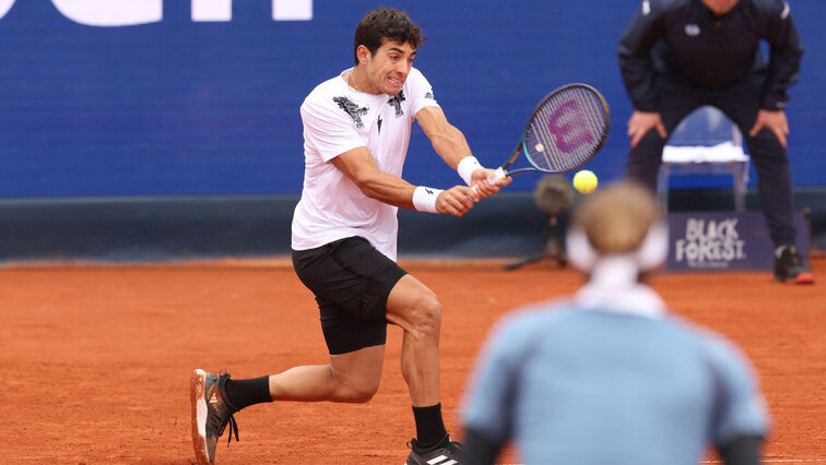 Cristian Garin 2024 im Match gegen Alexander Zverev bei den BMW Open in München
