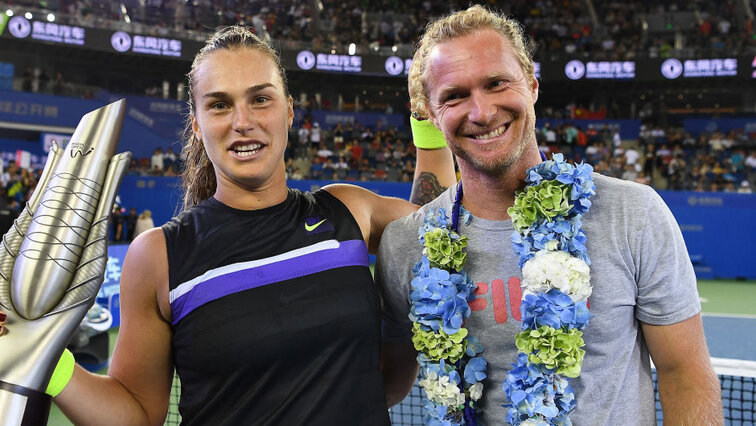 Dmitry Tursunov mit seinem letzten Erfolgsprojekt: Aryna Sabalenka