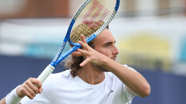 Stefanos Tsitsipas möchte heute im Queen´s Club aufschlagen Stefanos Tsitsipas would like to serve at Queen's Club today