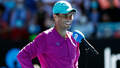 Rafael Nadal nach seinem Erfolg gegen Yannick Hanfmann