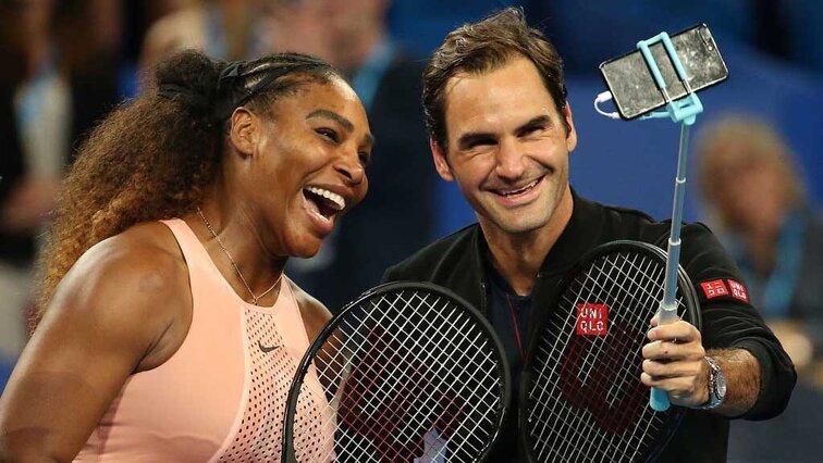 Serena Williams and Roger Federer put themselves in the service of a good cause