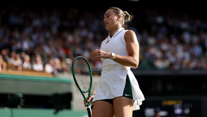 Aryna Sabalenka am Sonntag in Wimbledon
