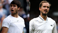 Carlos Alcaraz und Daniil Medvedev haben sich in Wimbledon schon einmal getroffen Carlos Alcaraz und Daniil Medvedev haben sich in Wimbledon schon einmal getroffen