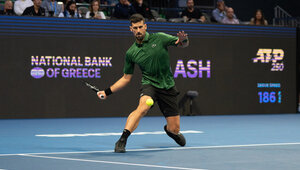 Novak Djokovic am Dienstagabend in Athen