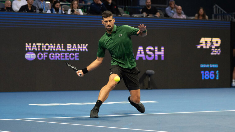 Novak Djokovic am Dienstagabend in Athen