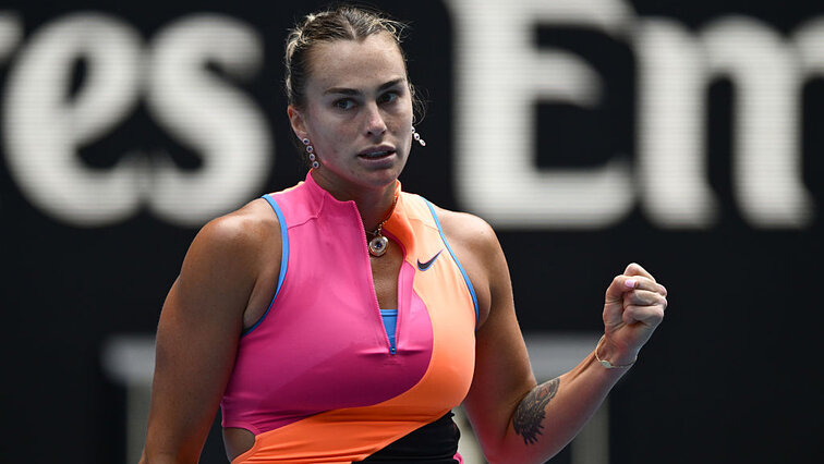 Aryna Sabalenka am Donnerstag in Melbourne